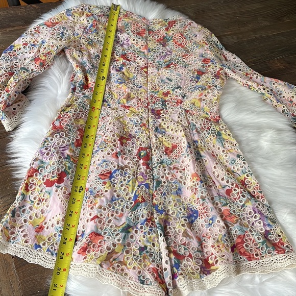 Entro floral eyelet lace romper EUC size Small - Picture 7 of 13